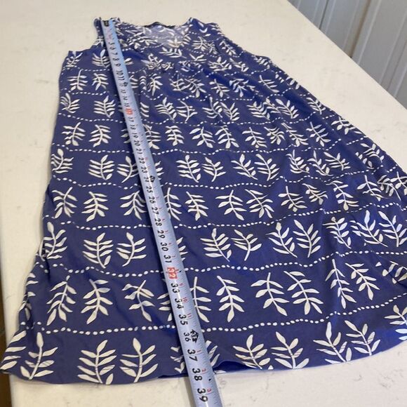 Gudrun Sjoden 100% Cotton Blue Floral Mumu Tent Relaxed Laganlook Dress Small - Picture 7 of 7